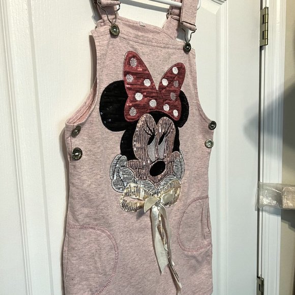 Minnie Mouse Sparkle girls adjustable straps dress, barbie pink - Picture 2 of 9